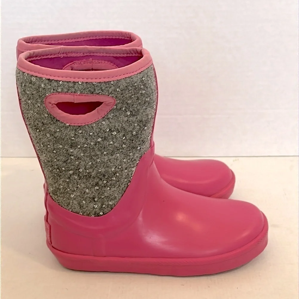 Youth UGG Kex Sparkle Pink Azalea Rain boots size 2 youth Like New